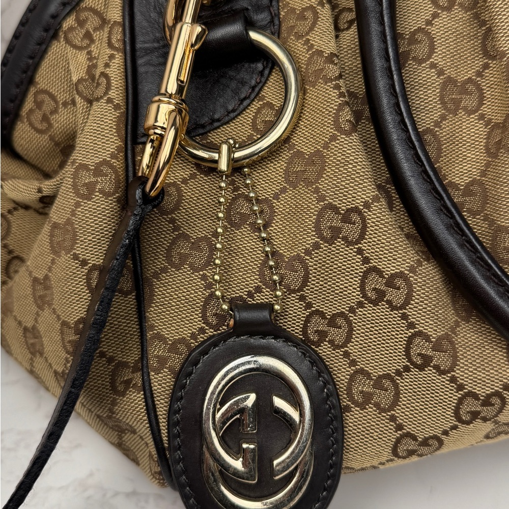 Gucci Sukey Boston Brown Monogram Handbag - Picture 9 of 15